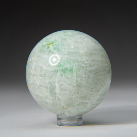 Genuine Polished Aquamarine 2" Sphere With Acrylic Display Stand