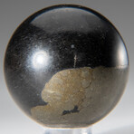 Genuine Polished Pyrite Stone 1.25" Sphere With Acrylic Display Stand