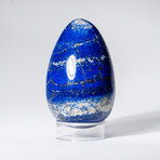 Genuine Polished Lapis Lazuli Egg With Acrylic Display Stand