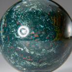 Genuine Polished Bloodstone 1.75" Sphere With Acrylic Display Stand