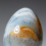 Genuine Polished Ocean Jasper 3" Egg With Acrylic Display Stand