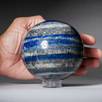 Genuine Polished Lapis Lazuli Sphere With Acrylic Display Stand // 3.6lb