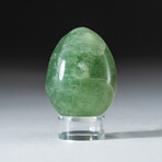 Genuine Polished Green Fluorite Egg With Acrylic Display Stand