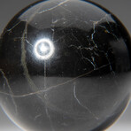 Genuine Polished Black Agate 2" Sphere With Acrylic Display Stand