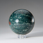 Genuine Polished Bloodstone 1.75" Sphere With Acrylic Display Stand