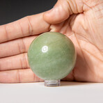 Genuine Polished Green Adventurine 2" Sphere With Acrylic Display Stand