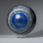 Genuine Polished Lapis Lazuli Sphere With Acrylic Display Stand // 3.6lb