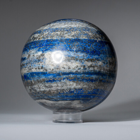 Genuine Polished Lapis Lazuli Sphere With Acrylic Display Stand // 3.6lb