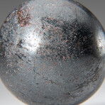 Genuine Polished Hematite 1.5" Sphere With Acrylic Display Stand