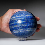 Genuine Polished Lapis Lazuli Sphere With Acrylic Display Stand // 5.2lb