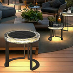 Outdoor Solar Power LED Garden Table // Small + Large