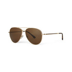 Hudson // Shiney Gold + Solid Brown // Polarized