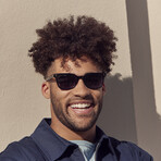 Ashtyn // Shiny Black And Dark Tortoise + Dark Grey