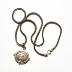 Ancient Persian Silver Coin Pendant // Parthia, 191-224 AD