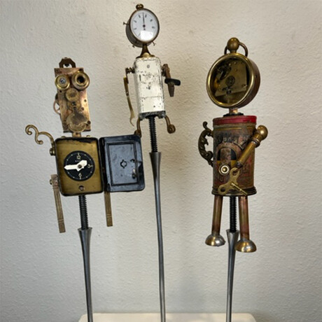 Robot Trio Clock And Thermometer
