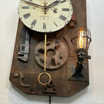 Newport Wall Clock And Lamp