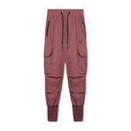 0437. TETRA-LITE™ Cargo High Rib Jogger // Red Earth (S)