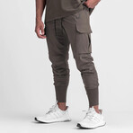 0437. TETRA-LITE™ Cargo High Rib Jogger // Deep Taupe (S)