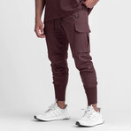 0437. TETRA-LITE™ Cargo High Rib Jogger // Faded Plum (S)
