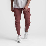 0437. TETRA-LITE™ Cargo High Rib Jogger // Red Earth (S)