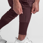 0437. TETRA-LITE™ Cargo High Rib Jogger // Faded Plum (S)