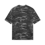 0514. CottonPlus™ Oversized Tee // Black Camo (S)