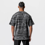 0514. CottonPlus™ Oversized Tee // Black Camo (S)