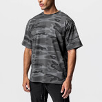 0514. CottonPlus™ Oversized Tee // Black Camo (S)