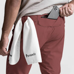 0437. TETRA-LITE™ Cargo High Rib Jogger // Red Earth (S)