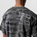 0514. CottonPlus™ Oversized Tee // Black Camo (S)
