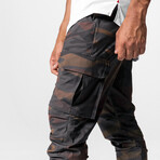 0437. TETRA-LITE™ Cargo High Rib Jogger // Rust Camo (S)