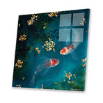 Koi Carp Fishes Print // Juliana Motzko (24"H x 24"W x 0.25"D)