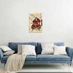 Samurai with Naginata Print // Unknown Artist (16"H x 24"W x 0.25"D)