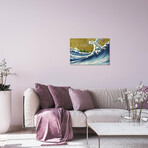 A Colored Version of The Big Wave Print on Acrylic Glass // Katsushika Hokusai (24"W x 16"H x 0.25"D)