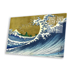 A Colored Version of The Big Wave Print on Acrylic Glass // Katsushika Hokusai (24"W x 16"H x 0.25"D)