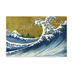 A Colored Version of The Big Wave Print on Acrylic Glass // Katsushika Hokusai (24"W x 16"H x 0.25"D)