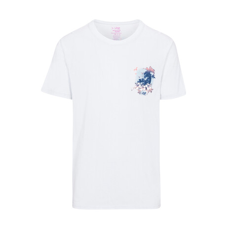 Tropical Longboard Graphic T-Shirt // White (S)