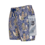 Tiki Drinking Party Shorts // Sodalite Blue (S)