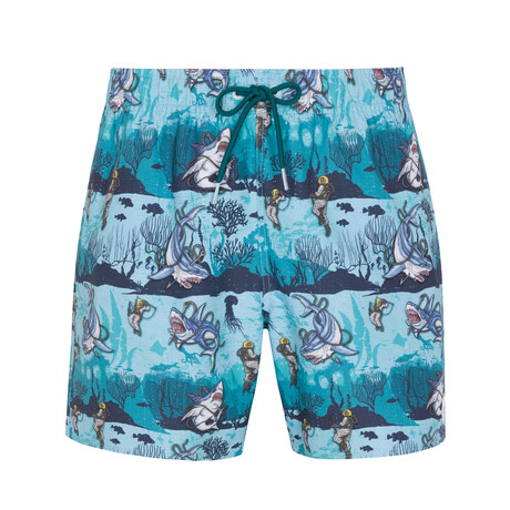 Killa Sharks Shorts // Sky Blue (S)