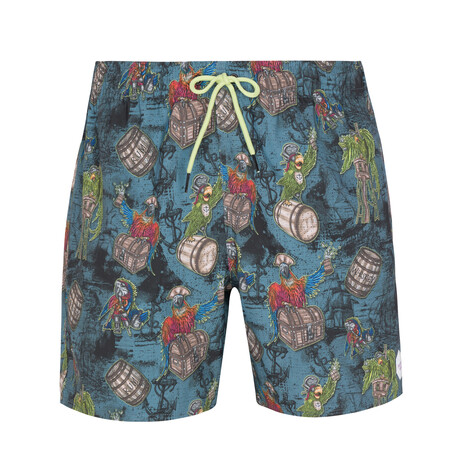 Parrot Pirate Party Shorts // Black (S)