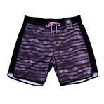 Watercolor Waves Board Shorts // Black (32)