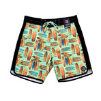 Classic Surfboards Board Shorts // Paradise Green (28)