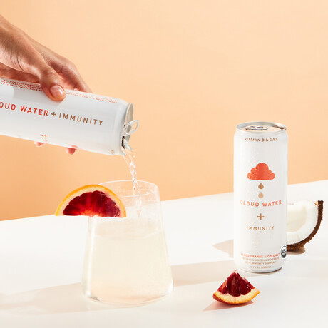 Immunity Sparkling Beverage // 24 Cans // Blood Orange & Coconut