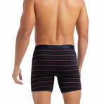 Stretch Boxer Brief 4-Pack // Watercolor Tile + Navy Blazer + Bittersweet + YD Stripe (S)