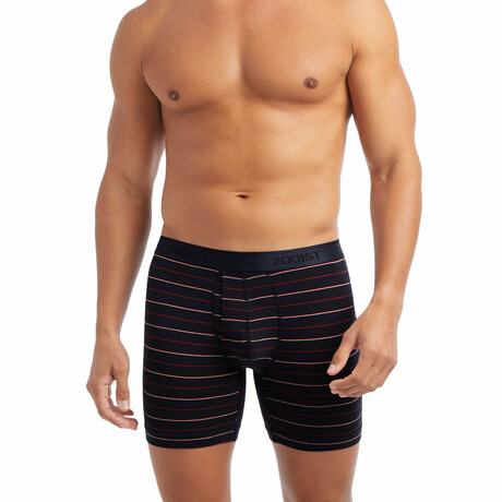 Stretch Boxer Brief 4-Pack // Watercolor Tile + Navy Blazer + Bittersweet + YD Stripe (S)