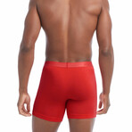 Stretch Boxer Brief 4-Pack // Watercolor Tile + Navy Blazer + Bittersweet + YD Stripe (S)