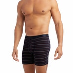 Stretch Boxer Brief 4-Pack // Watercolor Tile + Navy Blazer + Bittersweet + YD Stripe (S)