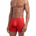 Stretch Boxer Brief 4-Pack // Watercolor Tile + Navy Blazer + Bittersweet + YD Stripe (S)