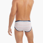 Stretch Low Rise Brief 4-Pack // Blue Topaz + Star Print + Rasberry Wine + Americana Pop (S)