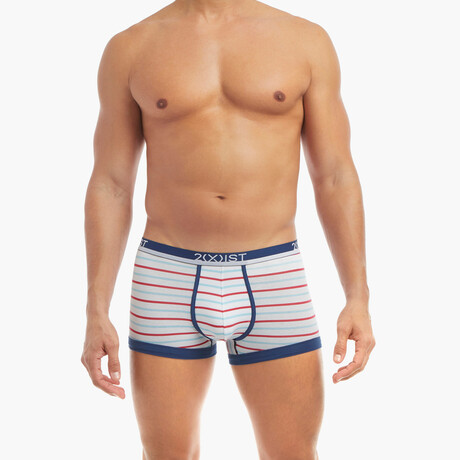 Stretch Trunk 4-Pack // Blue Topaz + Star Print + Rasberry Wine + Americana Pop (S)